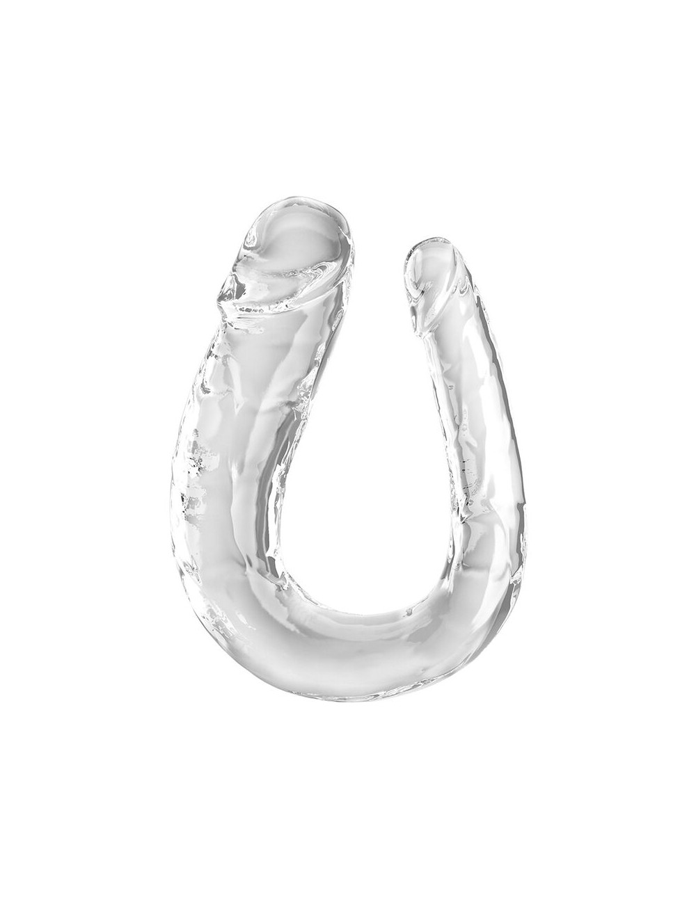KING COCK - DOUBLE TROUBLE DOPPIO TROUBLE 44 CM TRASPARENTE