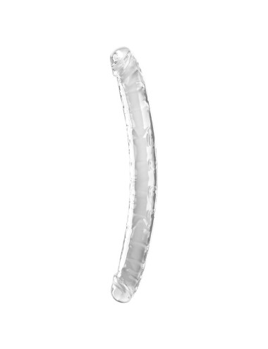 KING COCK - DOUBLE TROUBLE DOPPIO TROUBLE 46 CM TRASPARENTE
