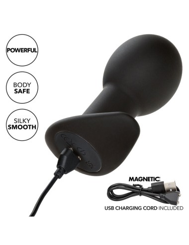 CALEXOTICS - ROCK BOTTOM ANAL PLUG 10 VIBRAZIONI SILICONE NERO