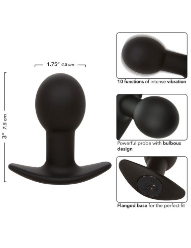 CALEXOTICS - ROCK BOTTOM ANAL PLUG 10 VIBRAZIONI SILICONE NERO