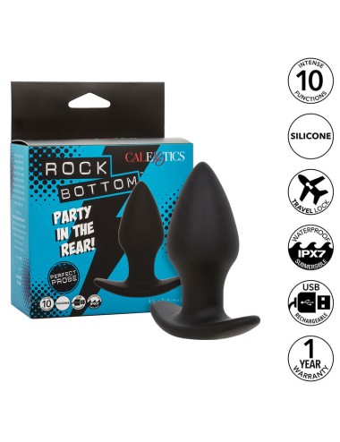 CALEXOTICS - ROCK BOTTOM PERFECT ANAL PLUG 10 VIBRAZIONI SILICONE NERO