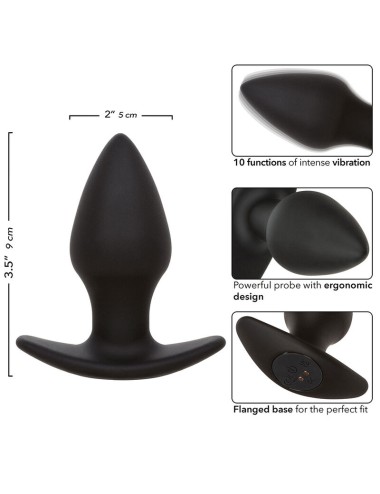 CALEXOTICS - ROCK BOTTOM PERFECT ANAL PLUG 10 VIBRAZIONI SILICONE NERO