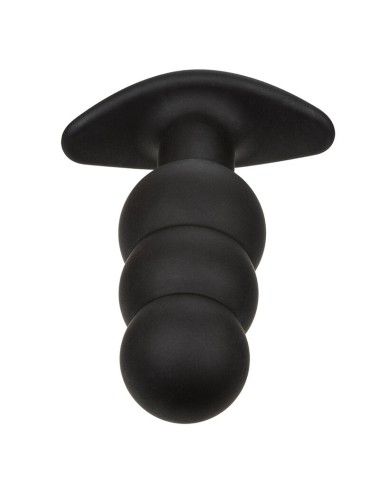 CALEXOTICS - ROCK BOTTOM PERLINE TAPPO ANALE 10 VIBRAZIONI SILICONE NERO