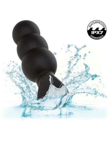 CALEXOTICS - ROCK BOTTOM PERLINE TAPPO ANALE 10 VIBRAZIONI SILICONE NERO