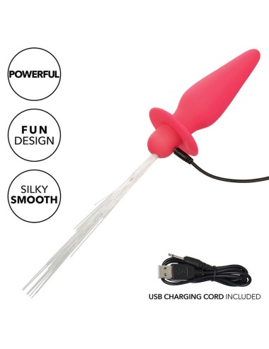 CALEXOTICS - SOUTHERN LIGHTS LIGHT UP PLUG ANALE 10 VIBRAZIONI SILICONE ROSA