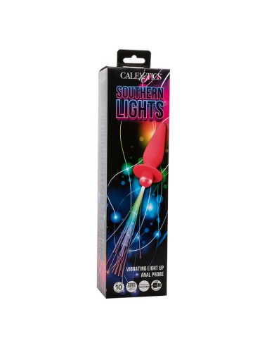 CALEXOTICS - SOUTHERN LIGHTS LIGHT UP PLUG ANALE 10 VIBRAZIONI SILICONE ROSA