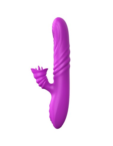 ARMONY - VIBRATORE MULTIFUNZIONE ANGELIA CON EFFETTO CALORE STIMOLANTE LINGUA VIOLA