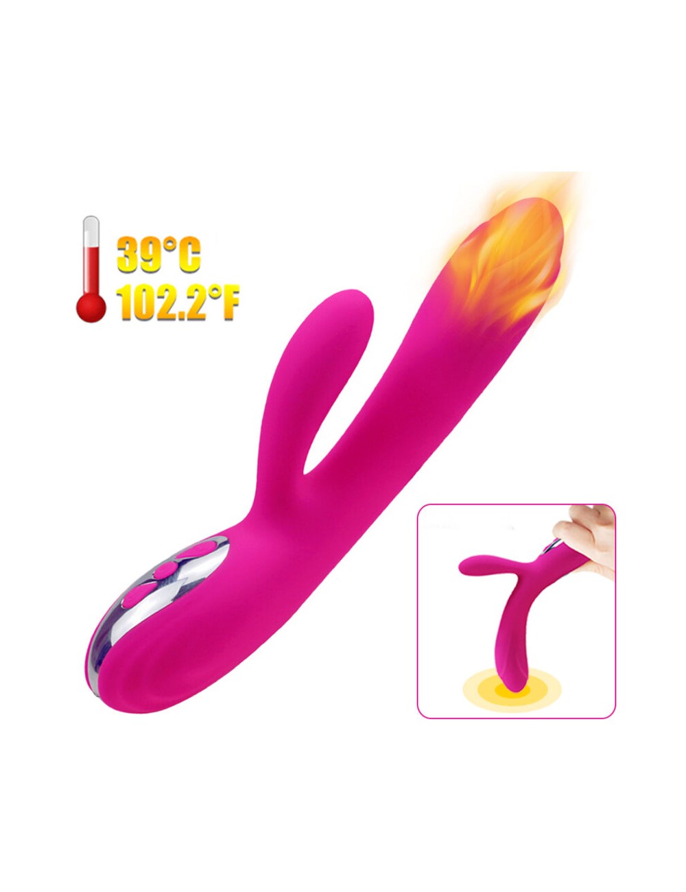 ARMONY - VIBRATORE E STIMOLATORE FLESSIBILE CON EFFETTO CALORE FUCSIA ARMONY - VIBRATORE E STIMOLATORE FLESSIBILE CON EFFETTO CALORE FUCSIA