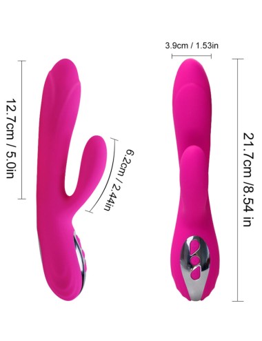 ARMONY - VIBRATORE E STIMOLATORE FLESSIBILE CON EFFETTO CALORE FUCSIA