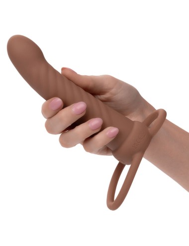 CALEXOTICS - MAXX RIBBED DUAL PENETRATOR 10 VIBRAZIONI MARRONE