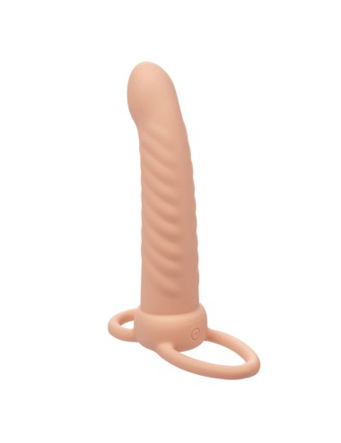 CALEXOTICS - MAXX RIBBED DUAL PENETRATOR 10 VIBRAZIONI CARNE