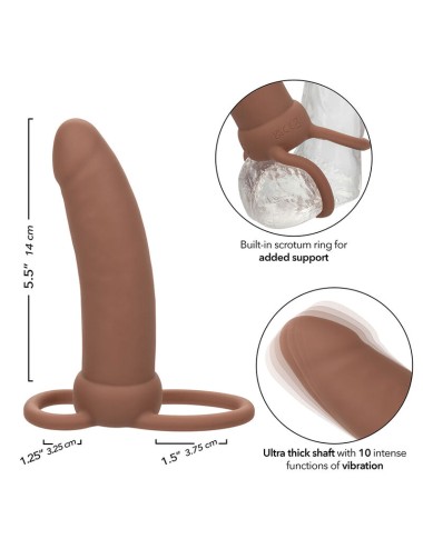 CALEXOTICS - MAXX THICK DUAL PENETRATOR 10 VIBRAZIONI MARRONE