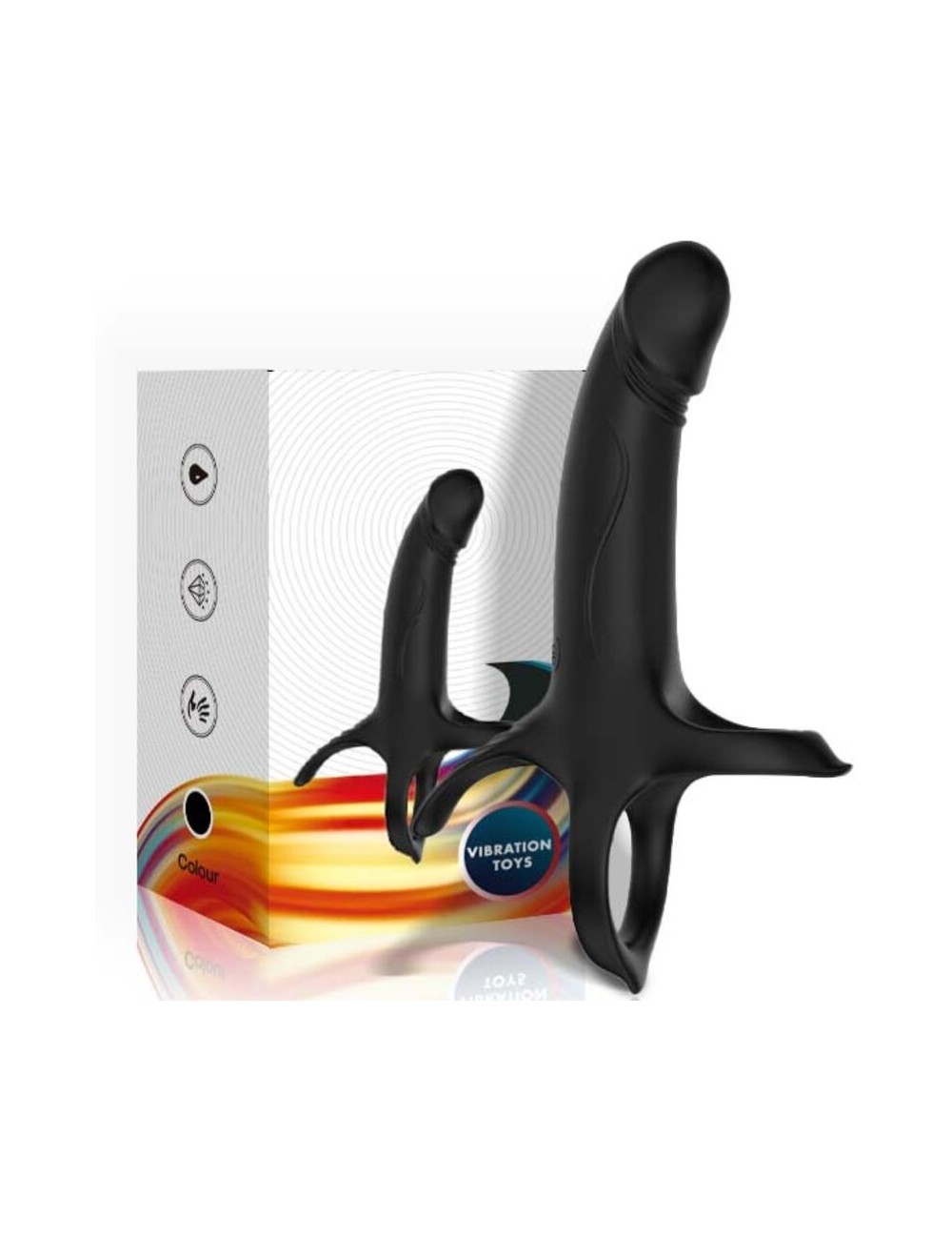 ARMONY - DILDO CON ANELLO E VIBRATORE NERO