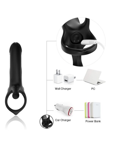 ARMONY - DILDO CON ANELLO E VIBRATORE NERO