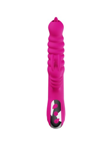 ARMONY - VIBRATORE MULTIFUNZIONE RABBIT DOUBLE TONGUE FUCSIA EFFETTO CALORE