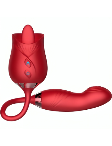 ARMONY - VIBRATORE DI FIORI DELIZIOSI E BUMPING CON LINGUA ROSSA