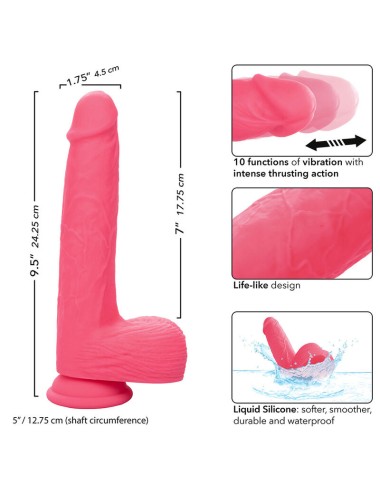 CALEXOTICS - STUDS VIBRATORE REALISTICO 10 VIBRAZIONI ROSA