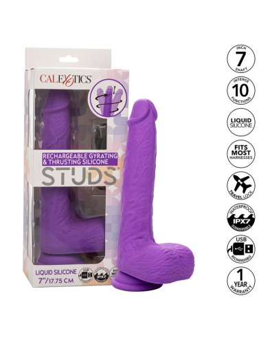 CALEXOTICS - STUDS VIBRATORE RICARICABILE E ROTANTE 10 VIBRAZIONI VIOLA