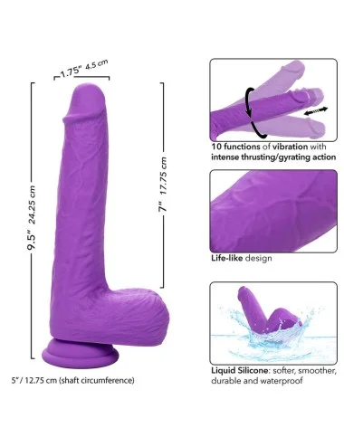 CALEXOTICS - STUDS VIBRATORE RICARICABILE E ROTANTE 10 VIBRAZIONI VIOLA