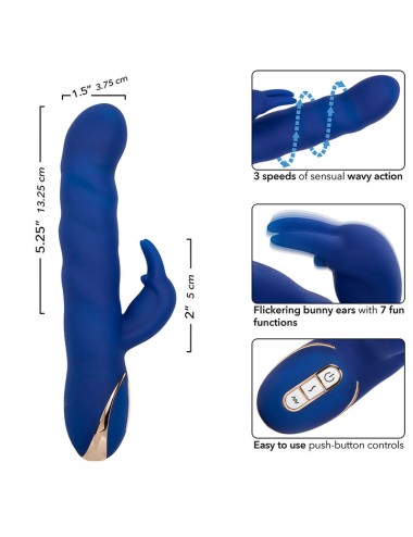 CALEXOTICS - JACK RABBIT VIBRATORE WAVE MOTION BLU