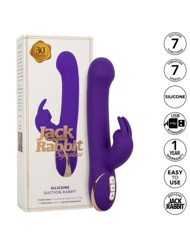 CALEXOTICS - JACK RABBIT VIBRATORE E STIMOLATORE 7 VIBRAZIONI E MODALITÀ DI ASPIRAZIONE BLU