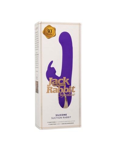 CALEXOTICS - JACK RABBIT VIBRATORE E STIMOLATORE 7 VIBRAZIONI E MODALITÀ DI ASPIRAZIONE BLU