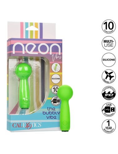 CALEXOTICS - NEON VIBES BUBBLY VIBE IL MINI MASSAGGIATORE 10 VIBRAZIONI VERDE