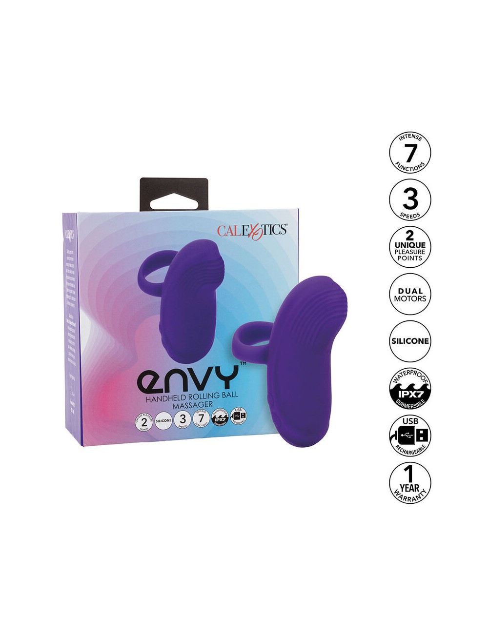 CALEXOTICS - ENVY MASSAGGIATORE PALLA ROTANTE PORTATILE 7 VIBRAZIONI VIOLA CALEXOTICS - ENVY MASSAGGIATORE PALLA ROTANTE PORTATILE 7 VIBRAZIONI VIOLA