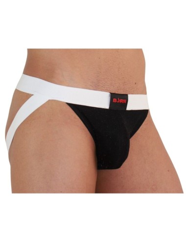 BURN  - 004 JOCK NERO LUCIDO / BIANCO S