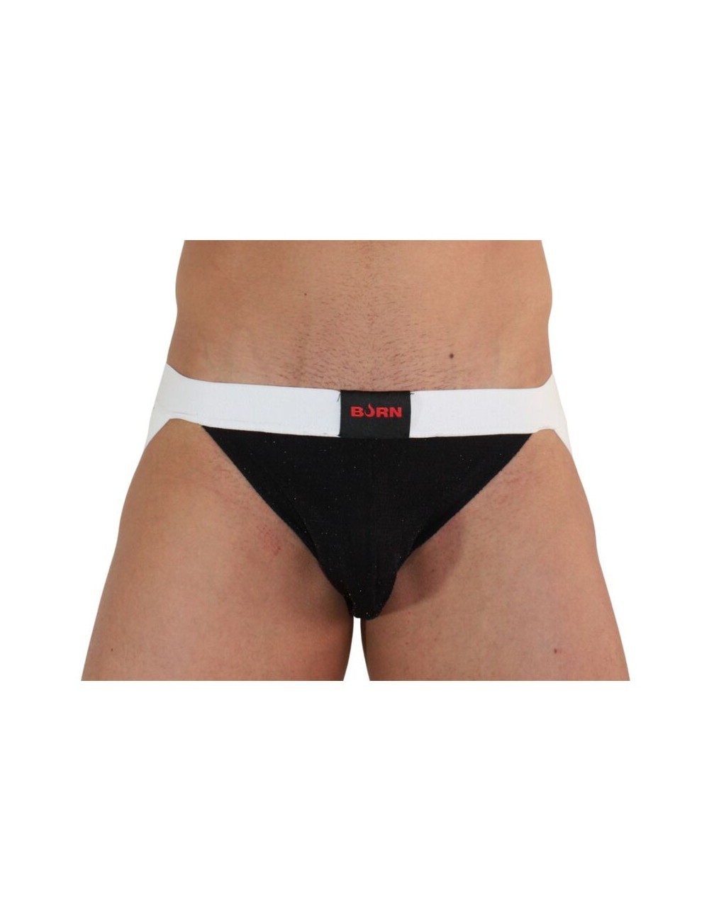 BURN - 004 JOCK NERO LUCIDO / BIANCO XL BURN - 004 JOCK NERO LUCIDO / BIANCO XL