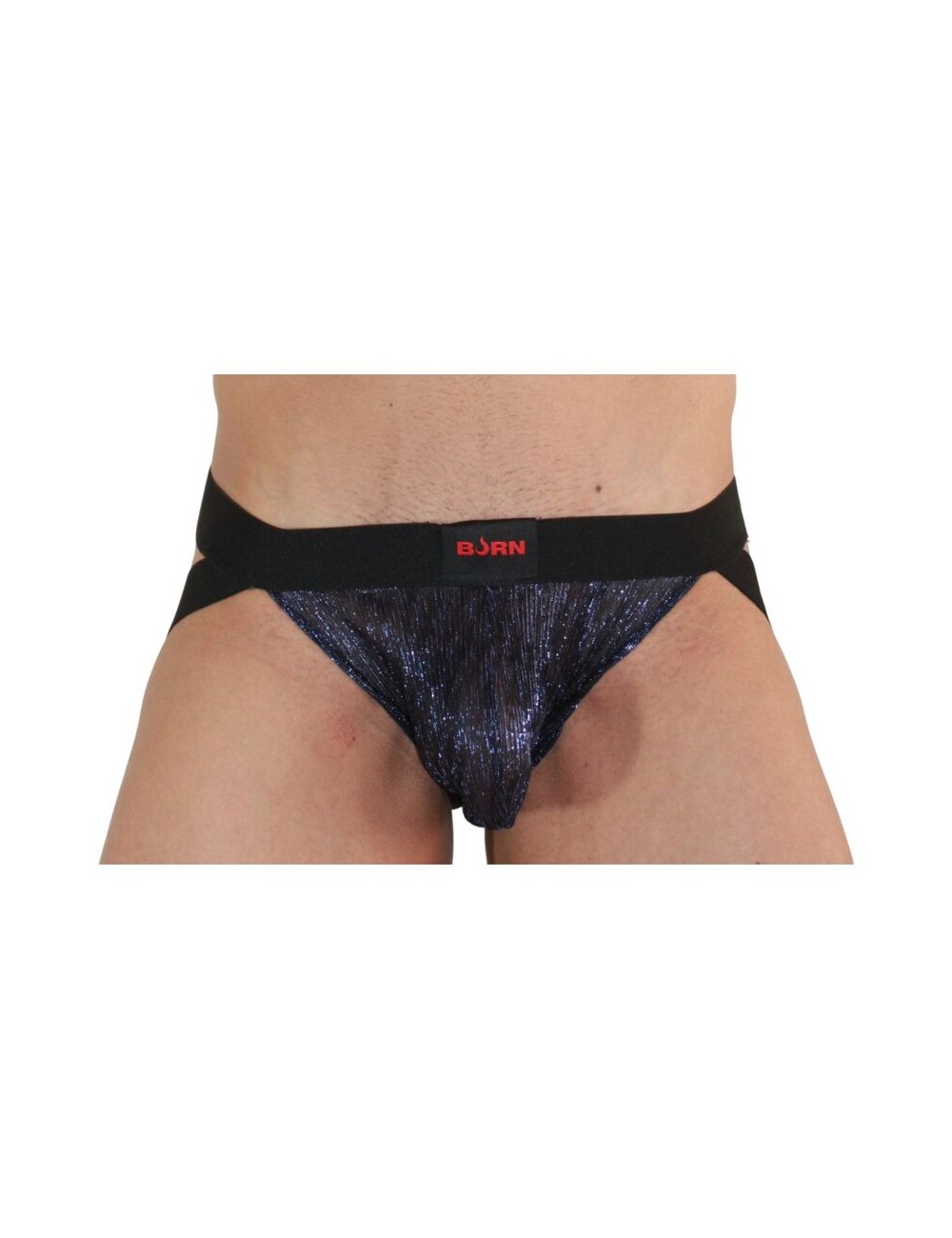 BURN - 006 JOCK BLU LUCIDO / NERO L BURN - 006 JOCK BLU LUCIDO / NERO L