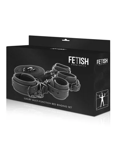 FETISH SUBMISSIVE - SET DI MANETTE E CRAVATTE CON FODERA IN NOPRENE
