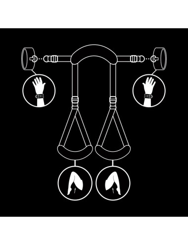 FETISH SUBMISSIVE - POSIZIONE A GAMBE APERTE CON MANETTE FODERA IN NOPRENE