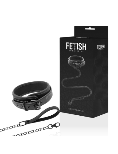 FETISH SUBMISSIVE - COLLANA A CATENA CON FODERA IN NOPRENE
