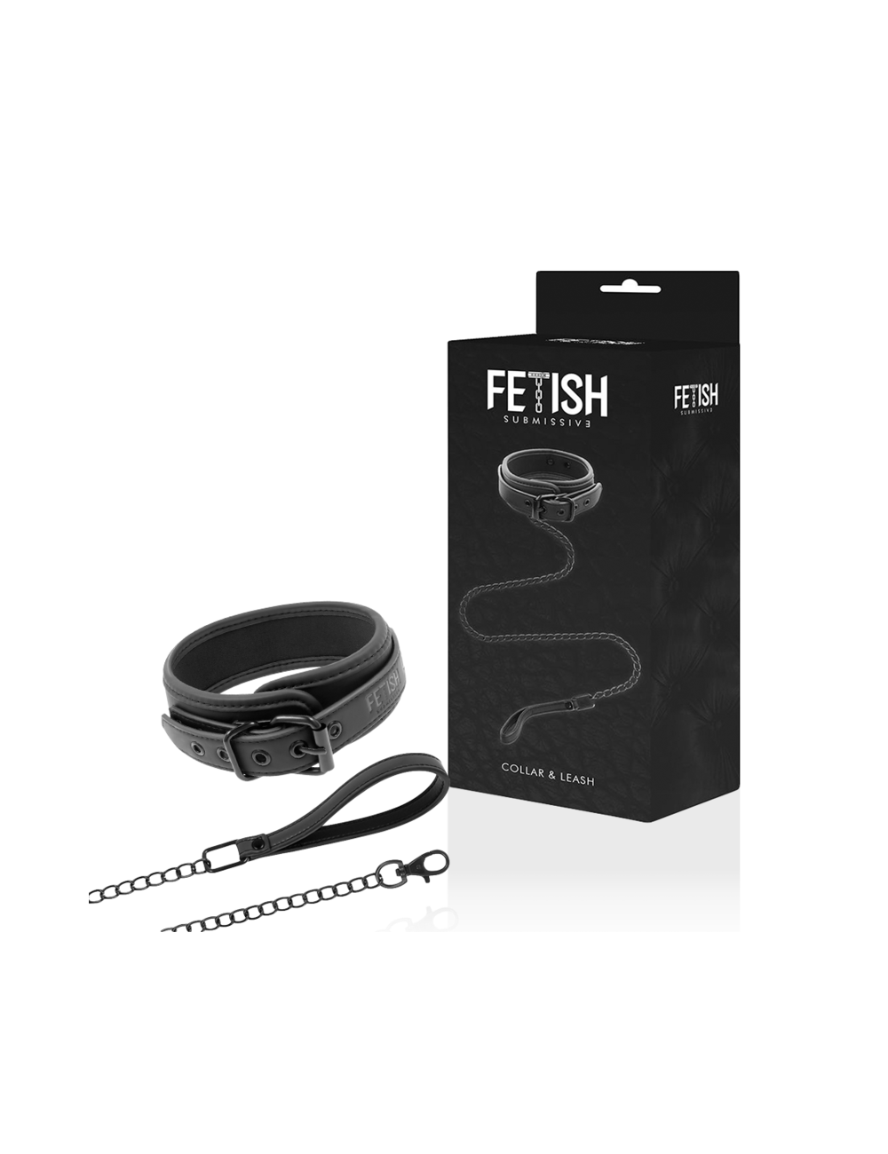 FETISH SUBMISSIVE - COLLANA A CATENA CON FODERA IN NOPRENE