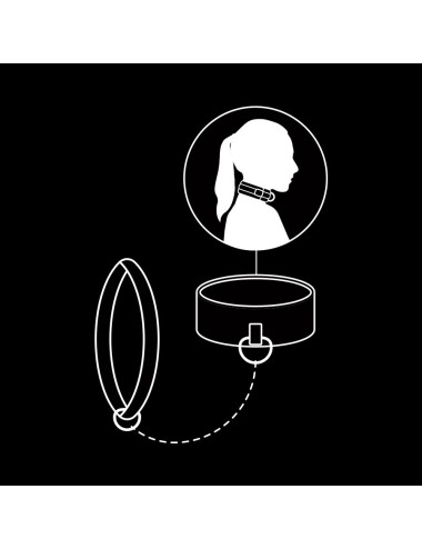 FETISH SUBMISSIVE - COLLANA A CATENA CON FODERA IN NOPRENE
