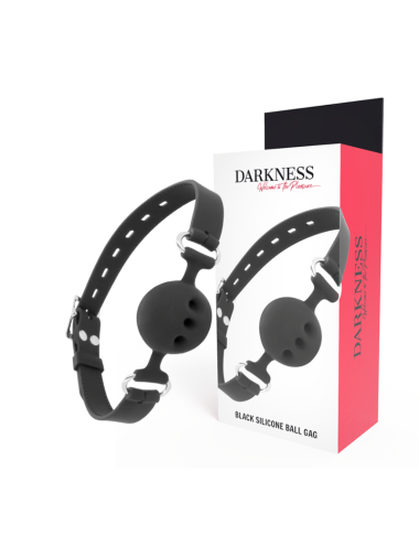 DARKNESS - BAVAGLINO IN SILICONE TRASPIRANTE NERO