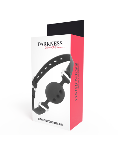 DARKNESS - BAVAGLINO IN SILICONE TRASPIRANTE NERO