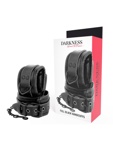 DARKNESS - MANETTE REGOLABILI IN PELLE NERA