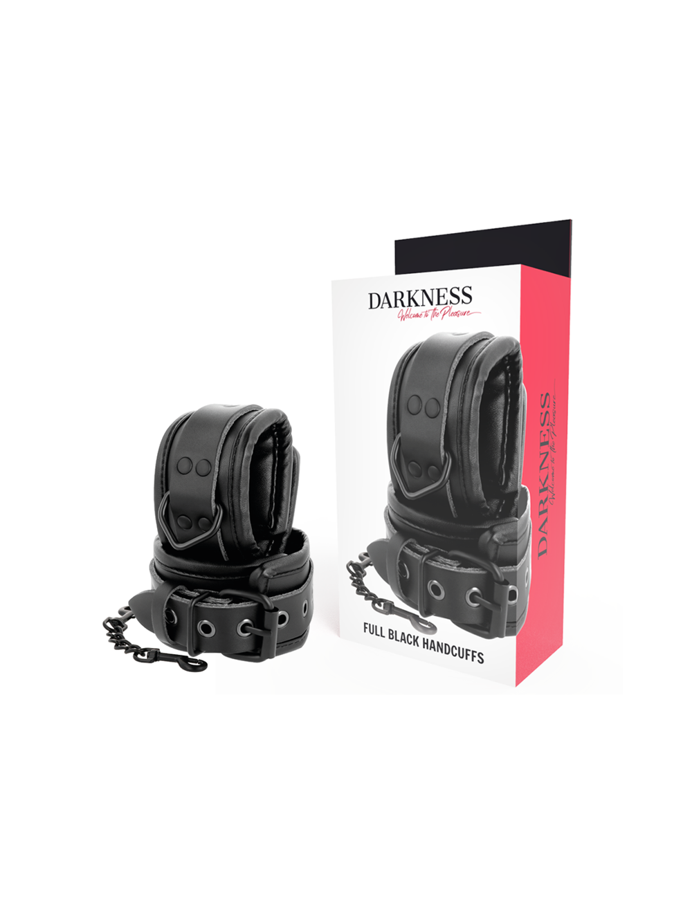 DARKNESS - MANETTE REGOLABILI IN PELLE NERA