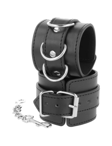 DARKNESS - MANETTE ALLA CAVIGLIA REGOLABILI IN PELLE NERA