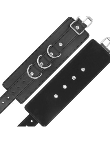 DARKNESS - MANETTE ALLA CAVIGLIA REGOLABILI IN PELLE NERA