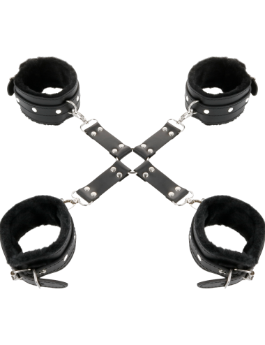 DARKNESS - MANETTE IN PELLE PER PIEDI E MANI NERE