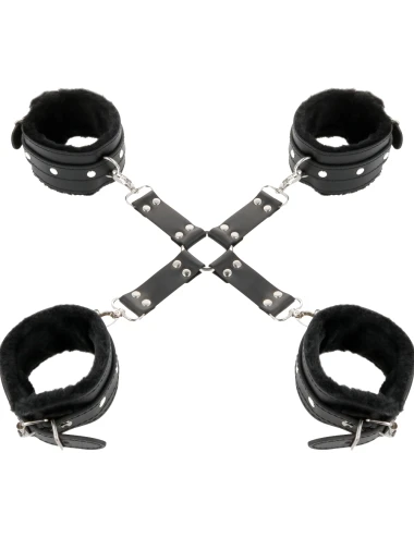 DARKNESS - MANETTE IN PELLE PER PIEDI E MANI NERE
