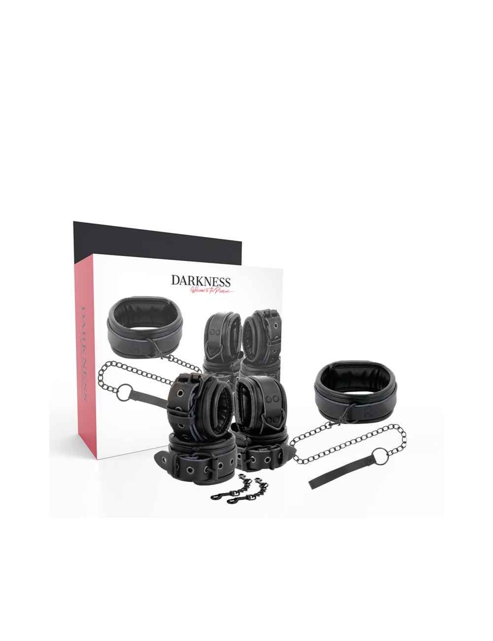 DARKNESS - MANETTE E COLLETTO IN PELLE NERA