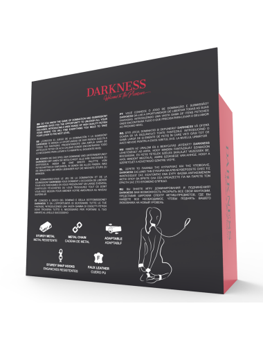 DARKNESS - MANETTE E COLLETTO IN PELLE NERA