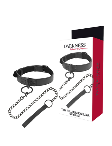 DARKNESS - COLLANA NERA CON CATENA