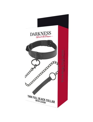DARKNESS - COLLANA NERA CON CATENA
