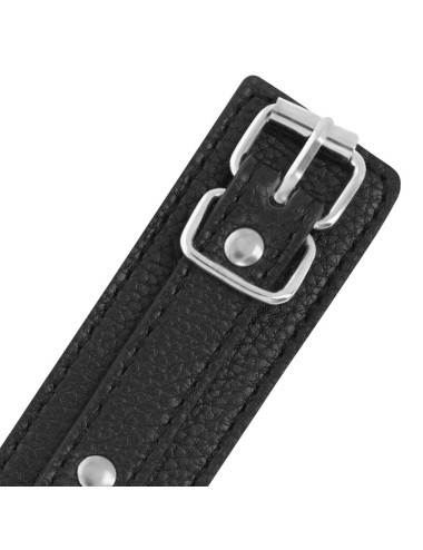 DARKNESS - MANETTE IN PELLE STRUTTURATA NERA