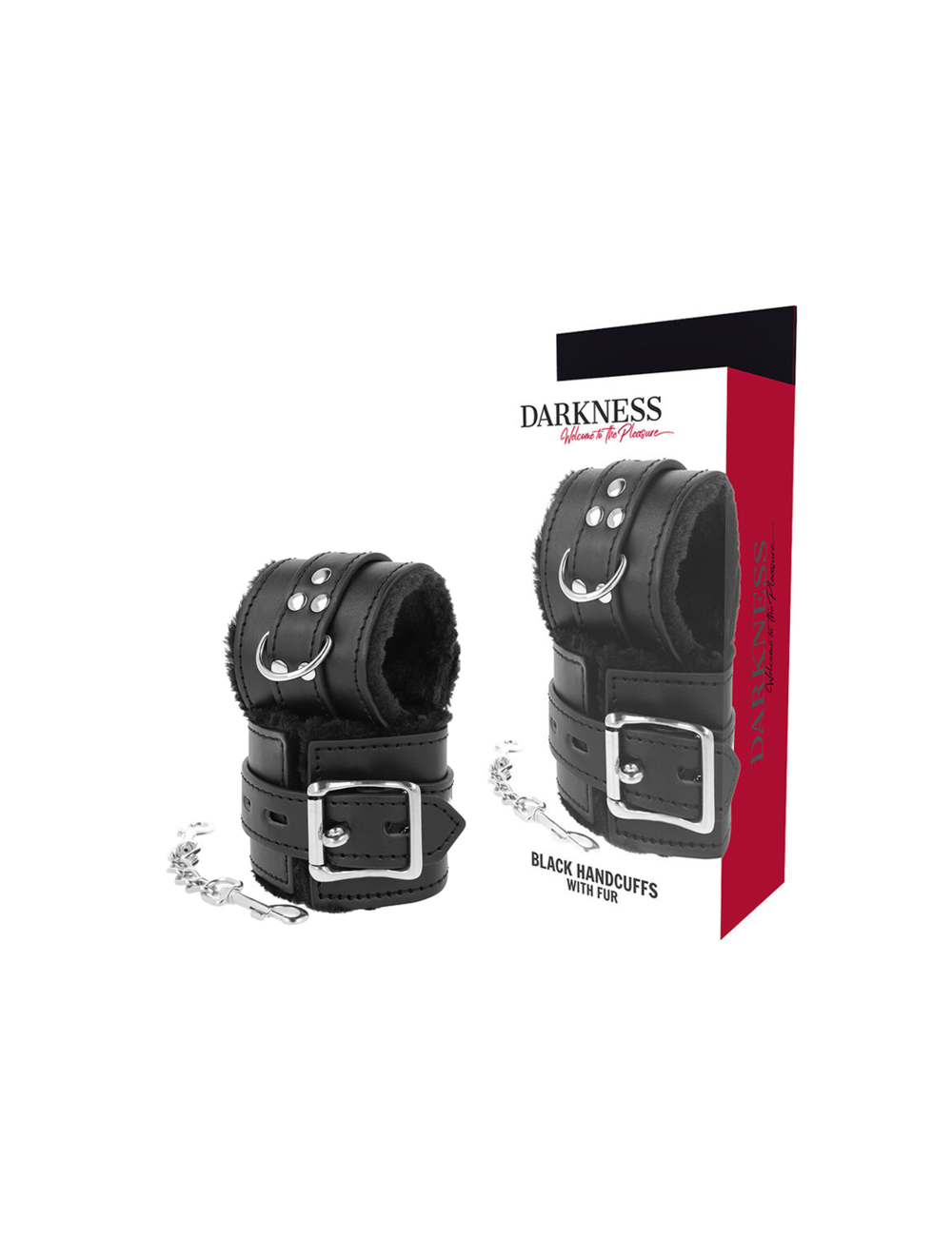 DARKNESS - MANETTE BDSM RIVESTITE NERE